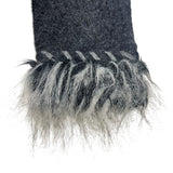 シャネル CHANEL カシミヤ混ノーカラージャケット 38(約Mサイズ)  アルパカ・カシミヤ レディース ノーカラージャケット