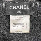 シャネル CHANEL カシミヤ混ノーカラージャケット 38(約Mサイズ)  アルパカ・カシミヤ レディース ノーカラージャケット