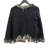 シャネル CHANEL カシミヤ混ノーカラージャケット 38(約Mサイズ)  アルパカ・カシミヤ レディース ノーカラージャケット