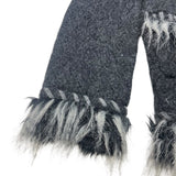 シャネル CHANEL カシミヤ混ノーカラージャケット 38(約Mサイズ)  アルパカ・カシミヤ レディース ノーカラージャケット