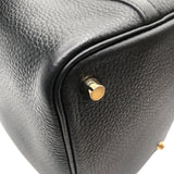 エルメス HERMES ピコタンロックPM W刻 ブラック　ゴールド金具 トリヨン レディース ハンドバッグ