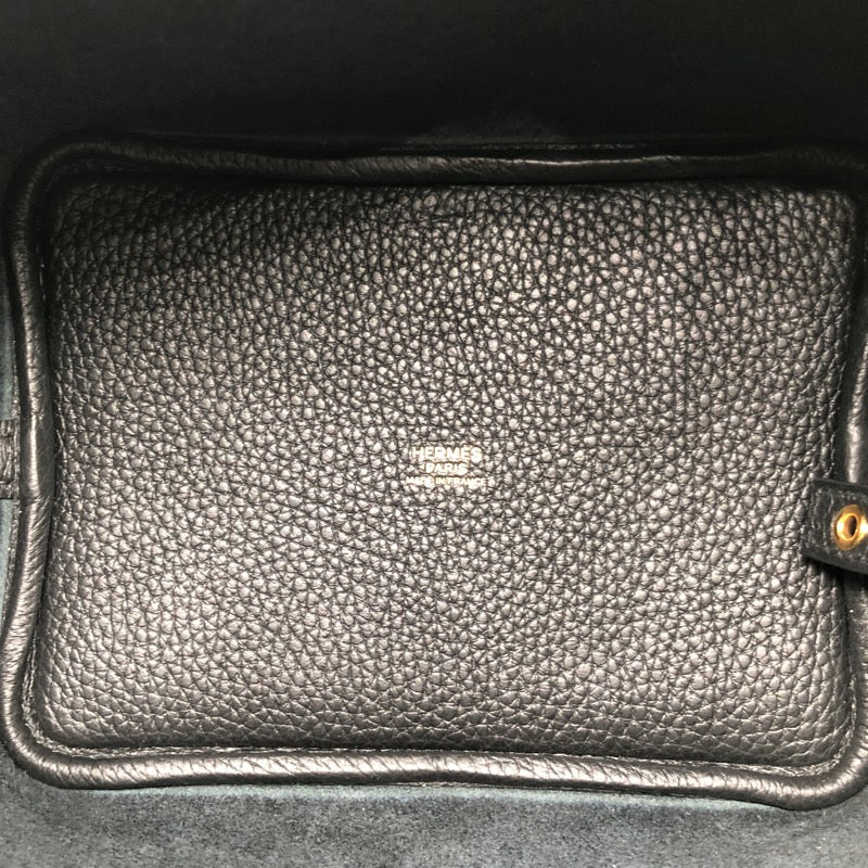 エルメス HERMES ピコタンロックPM W刻 ブラック　ゴールド金具 トリヨン レディース ハンドバッグ