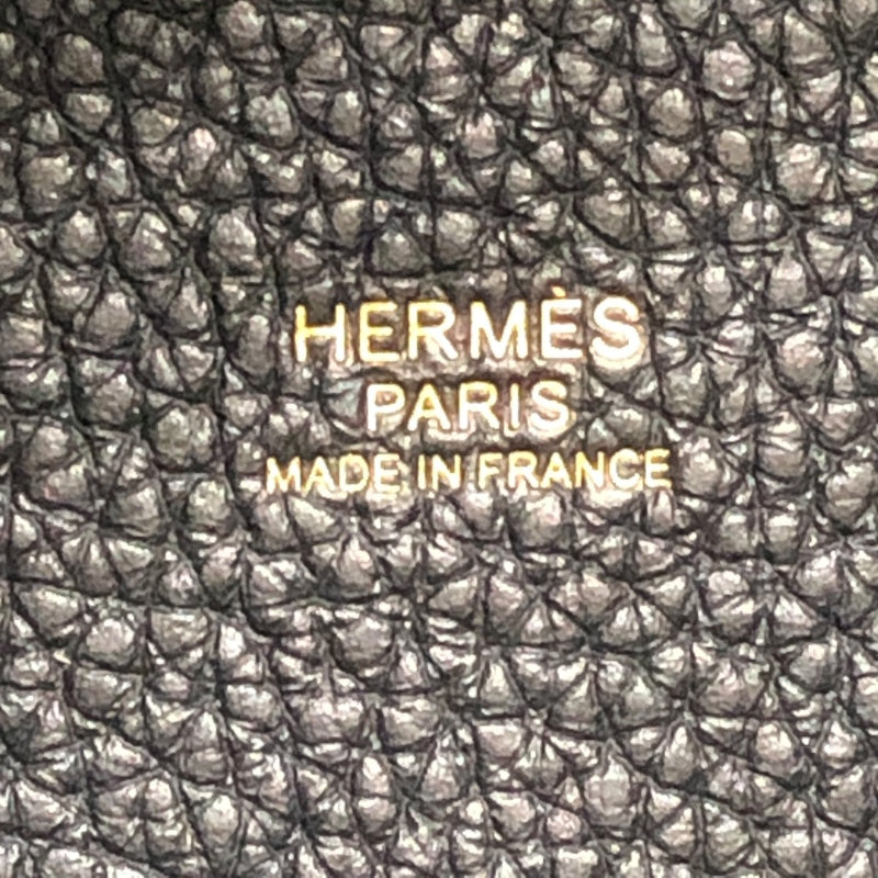 エルメス HERMES ピコタンロックPM W刻 ブラック　ゴールド金具 トリヨン レディース ハンドバッグ