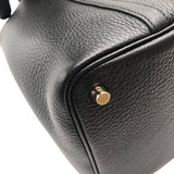 エルメス HERMES ピコタンロックPM W刻 ブラック　ゴールド金具 トリヨン レディース ハンドバッグ
