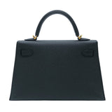 エルメス HERMES ミニケリー W刻 ブラック　GD金具 エプソン レディース ショルダーバッグ