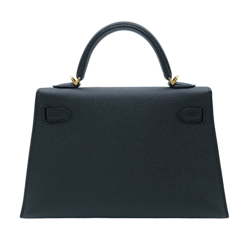 エルメス HERMES ミニケリー W刻 ブラック　GD金具 エプソン レディース ショルダーバッグ