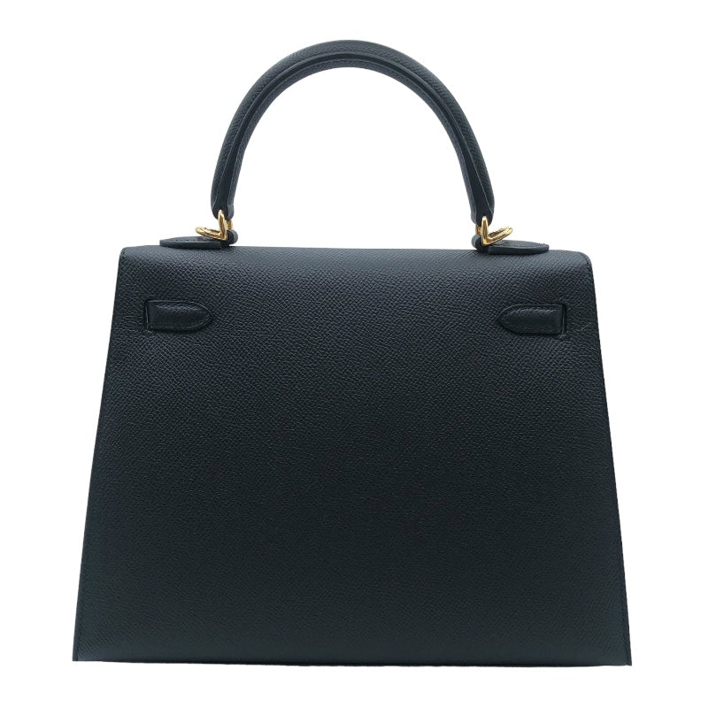 エルメス HERMES ケリー25 外縫い B刻 ブラック ゴールド金具 エプソン レディース ショルダーバッグ