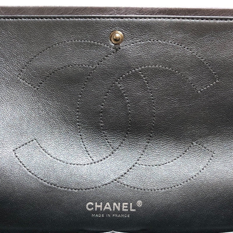 シャネル CHANEL 2.55マトラッセマキシ A37590 シルバー金具 エイジドカーフ レディース ショルダーバッグ