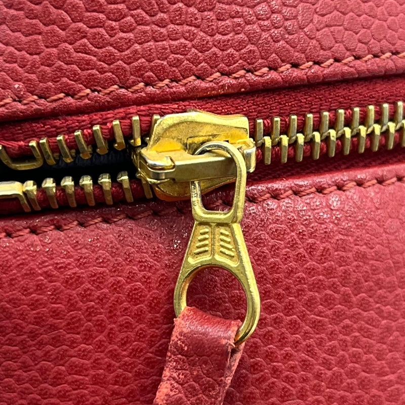 シャネル CHANEL バニティ A01998 レッド ゴールド金具 キャビアスキン レディース ハンドバッグ