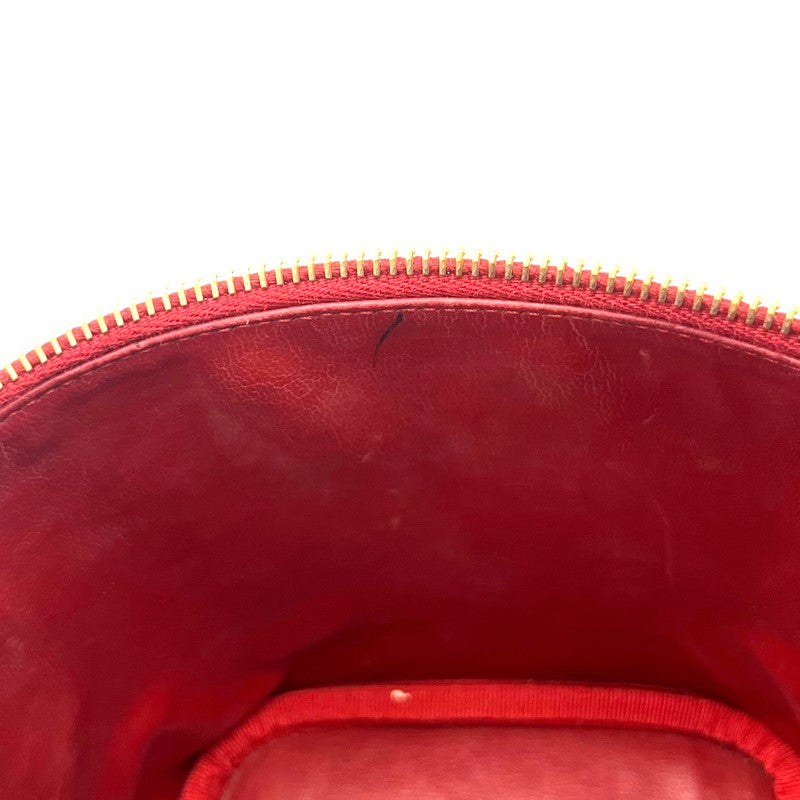 シャネル CHANEL バニティ A01998 レッド ゴールド金具 キャビアスキン レディース ハンドバッグ