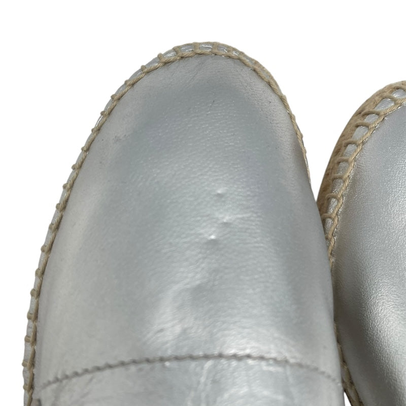 エルメス HERMES エスパドリーユフラットシューズ シルバー レディース その他靴