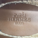 エルメス HERMES エスパドリーユフラットシューズ シルバー レディース その他靴