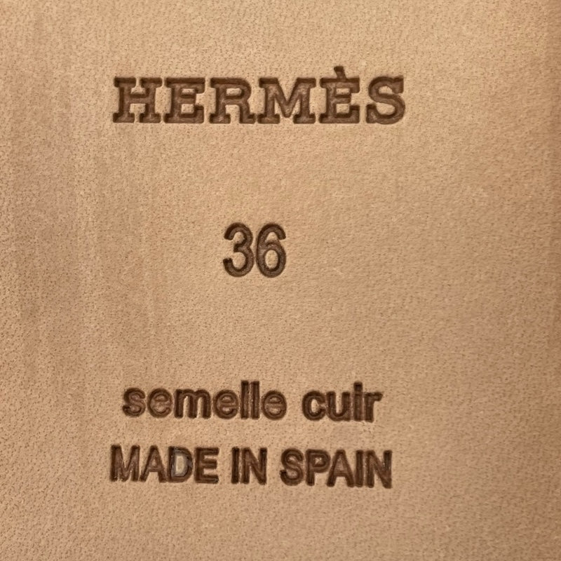 エルメス HERMES エスパドリーユフラットシューズ シルバー レディース その他靴