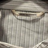 エルメス HERMES シェーヌダンクル総柄ストライプコットンジャケット グレー コットン メンズ ノーカラージャケット