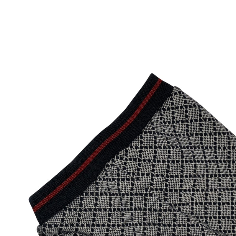 グッチ GUCCI ディアマンテ総柄ポロシャツ 251624 グレー コットン コットン メンズ ポロシャツ