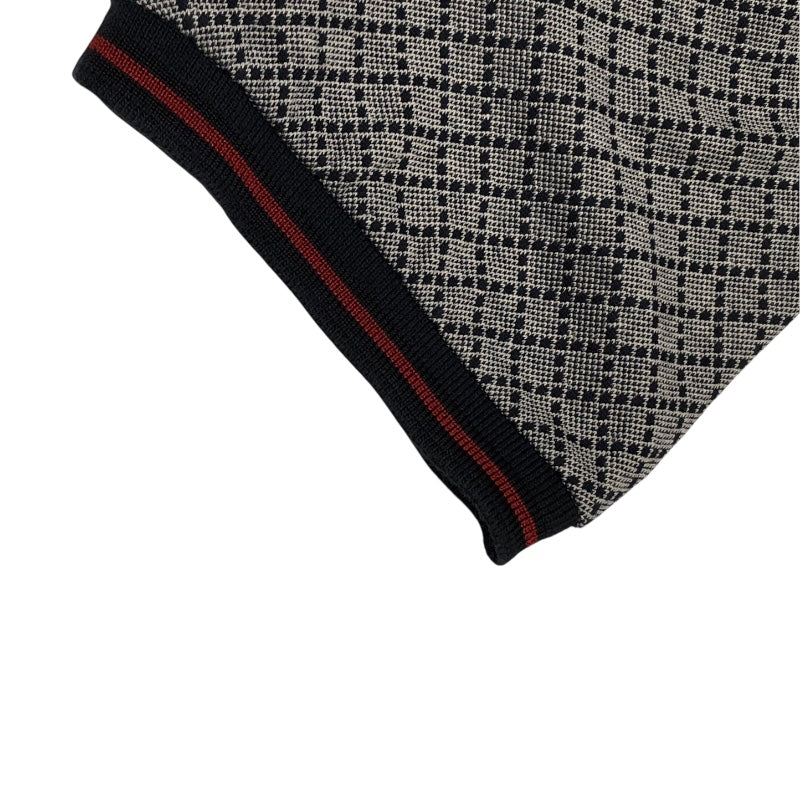 グッチ GUCCI ディアマンテ総柄ポロシャツ 251624 グレー コットン コットン メンズ ポロシャツ