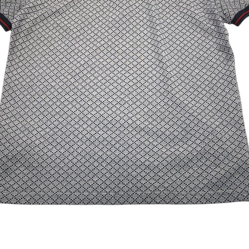 グッチ GUCCI ディアマンテ総柄ポロシャツ 251624 グレー コットン コットン メンズ ポロシャツ