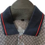 グッチ GUCCI ディアマンテ総柄ポロシャツ 251624 グレー コットン コットン メンズ ポロシャツ