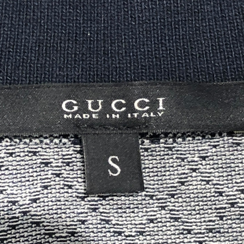 グッチ GUCCI ディアマンテ総柄ポロシャツ 251624 グレー コットン コットン メンズ ポロシャツ