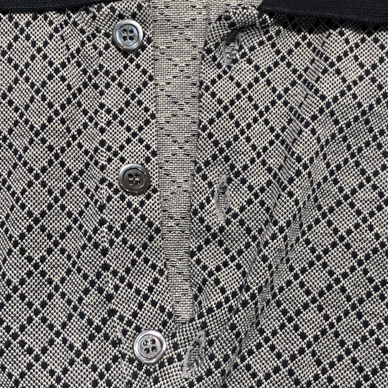グッチ GUCCI ディアマンテ総柄ポロシャツ 251624 グレー コットン コットン メンズ ポロシャツ