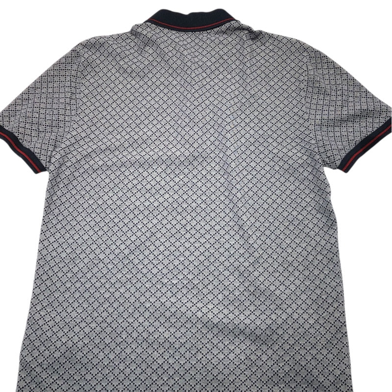 グッチ GUCCI ディアマンテ総柄ポロシャツ 251624 グレー コットン コットン メンズ ポロシャツ
