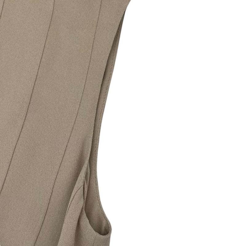 エルメス HERMES シルクノースリーブワンピース ベージュ シルク シルク レディース ワンピース