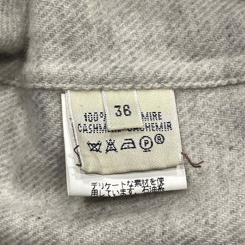 エルメス HERMES ノースリーブワンピース グレー カシミヤ レディース ワンピース