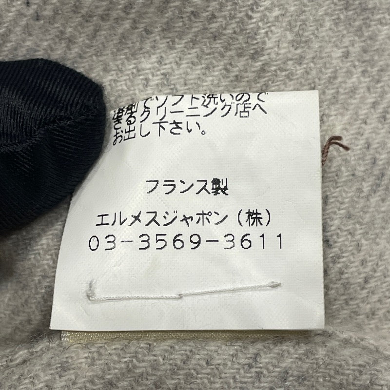 エルメス HERMES ノースリーブワンピース グレー カシミヤ レディース ワンピース