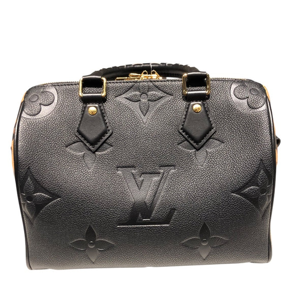 ルイ・ヴィトン LOUIS VUITTON スピーディバンドリエール25 M58524 ブラックｘレオパード柄 モノグラムアンプラント レディース ハンドバッグ