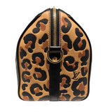ルイ・ヴィトン LOUIS VUITTON スピーディバンドリエール25 M58524 ブラックｘレオパード柄 モノグラムアンプラント レディース ハンドバッグ