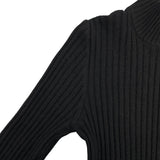 シャネル CHANEL ヴィンテージカメリアワッペンカシミヤニットセーター P08835 ブラック カシミア レディース ニット