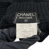 シャネル CHANEL ヴィンテージカメリアワッペンカシミヤニットセーター P08835 ブラック カシミア レディース ニット