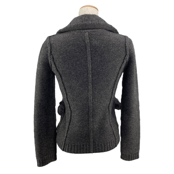エンポリオ・アルマーニ EMPORIO ARMANI ウールニットジャケット グレー ウール レディース その他アウター