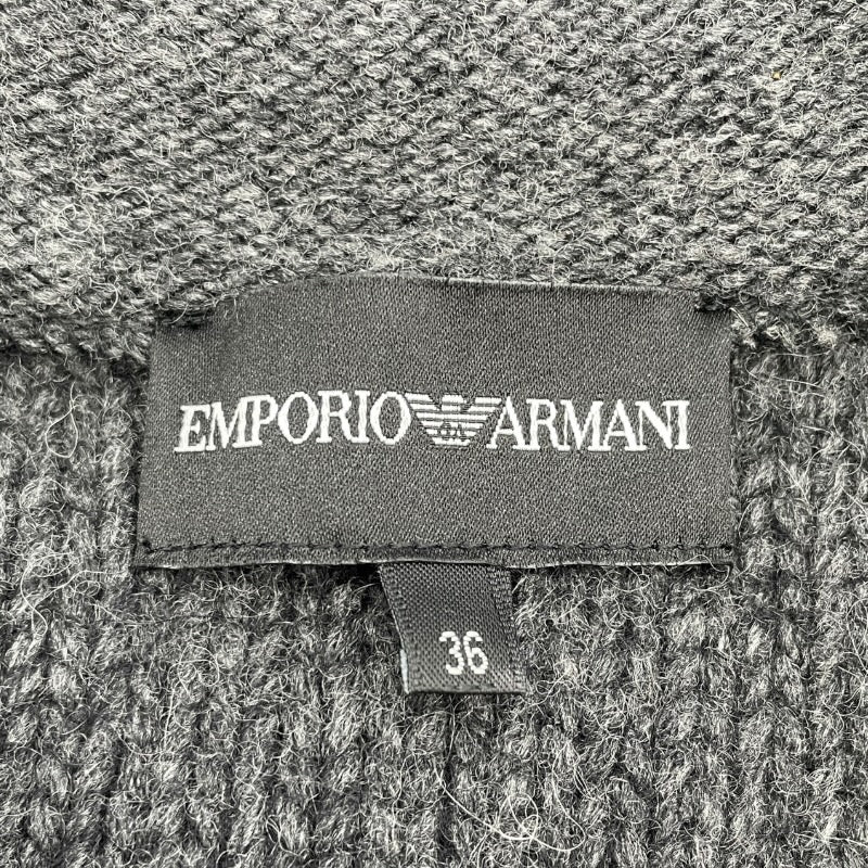 エンポリオ・アルマーニ EMPORIO ARMANI ウールニットジャケット グレー ウール レディース その他アウター