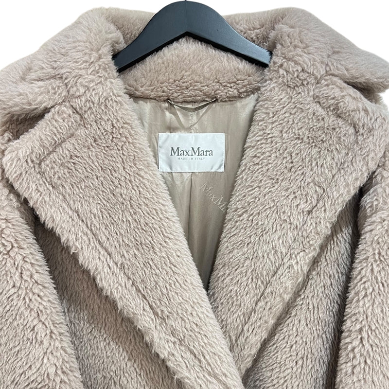 マックスマーラ Max Mara テディベアアイコンロングコート S ベージュ アルパカ レディース ピーコート