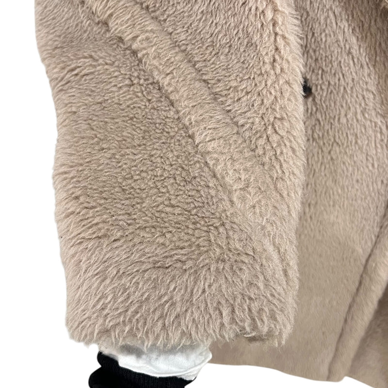 マックスマーラ Max Mara テディベアアイコンロングコート S ベージュ アルパカ レディース ピーコート