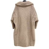 マックスマーラ Max Mara テディベアアイコンロングコート S ベージュ アルパカ レディース ピーコート