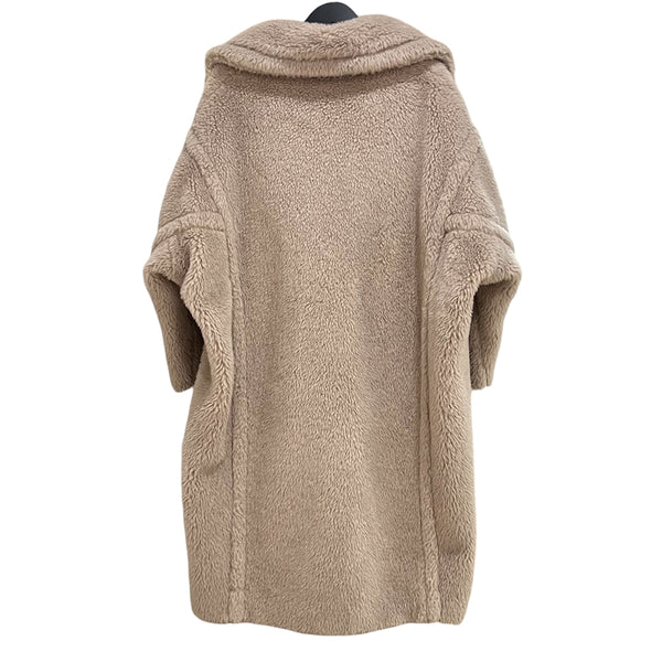マックスマーラ Max Mara テディベアアイコンロングコート S ベージュ アルパカ レディース ピーコート