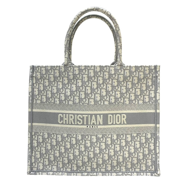 クリスチャン・ディオール Christian Dior ブックトート ラージ M1286ZRIW ライトグレー ジャガード レディース ハンドバッグ