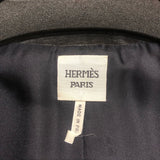 エルメス HERMES ノーカラーレザージャケット 羊革 レディース ノーカラージャケット