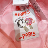 エルメス HERMES カルヴィ・シーシェル　バケットハット ピンク　シルバー金具 コットン レディース その他ファッション雑貨