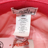 エルメス HERMES カルヴィ・シーシェル　バケットハット ピンク　シルバー金具 コットン レディース その他ファッション雑貨