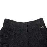 シャネル CHANEL ツイードガウチョパンツ P54700 ブラック ウール レディース パンツ