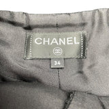 シャネル CHANEL ツイードガウチョパンツ P54700 ブラック ウール レディース パンツ