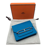 エルメス HERMES ロウスリムヴェルソ Z刻 ブルーフリーダ/ローズメキシコ エバーカラー レディース 二つ折り財布