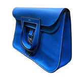 エルメス HERMES アルザン31 X刻 ブルーイドラ　シルバー金具 トリヨン レディース ハンドバッグ
