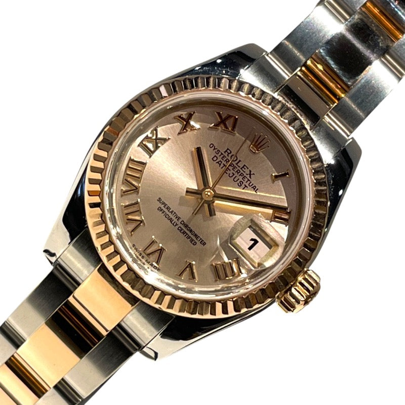 ロレックス ROLEX デイトジャスト28 179171 ピンク PG/SS レディース 腕時計