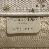 クリスチャン・ディオール Christian Dior ブックトートミニ 50-MA-1203 ホワイト　ゴールド金具  キャンバス蝶柄 レディース トートバッグ