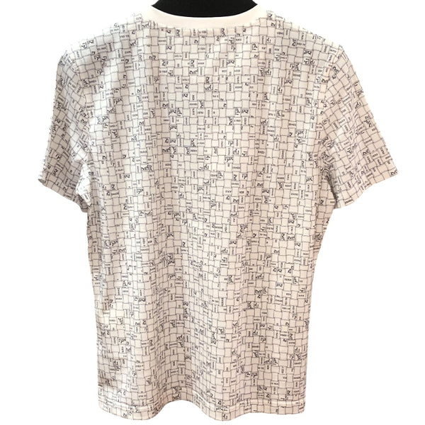 エルメス HERMES ボルデュックチェックマイクロTシャツ 5E4645DK ホワイト コットン レディース 半袖Ｔシャツ