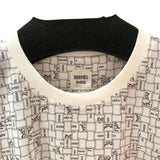 エルメス HERMES ボルデュックチェックマイクロTシャツ 5E4645DK ホワイト コットン レディース 半袖Ｔシャツ